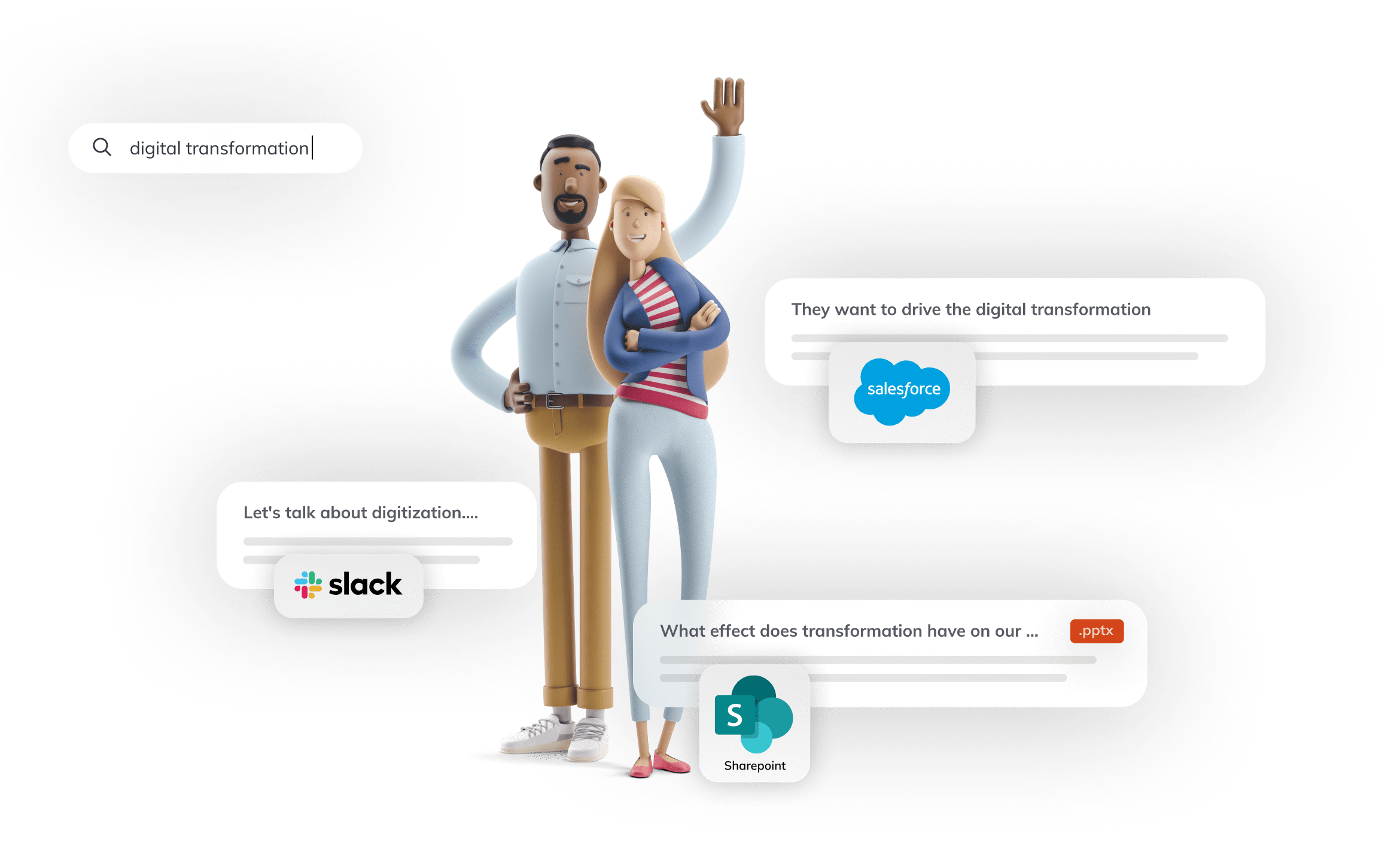 Woman and Man with bunch of results