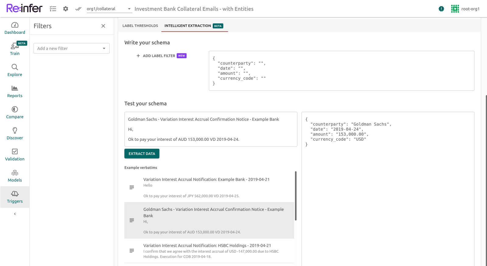 Re:infer - Intelligent Extraction from Email