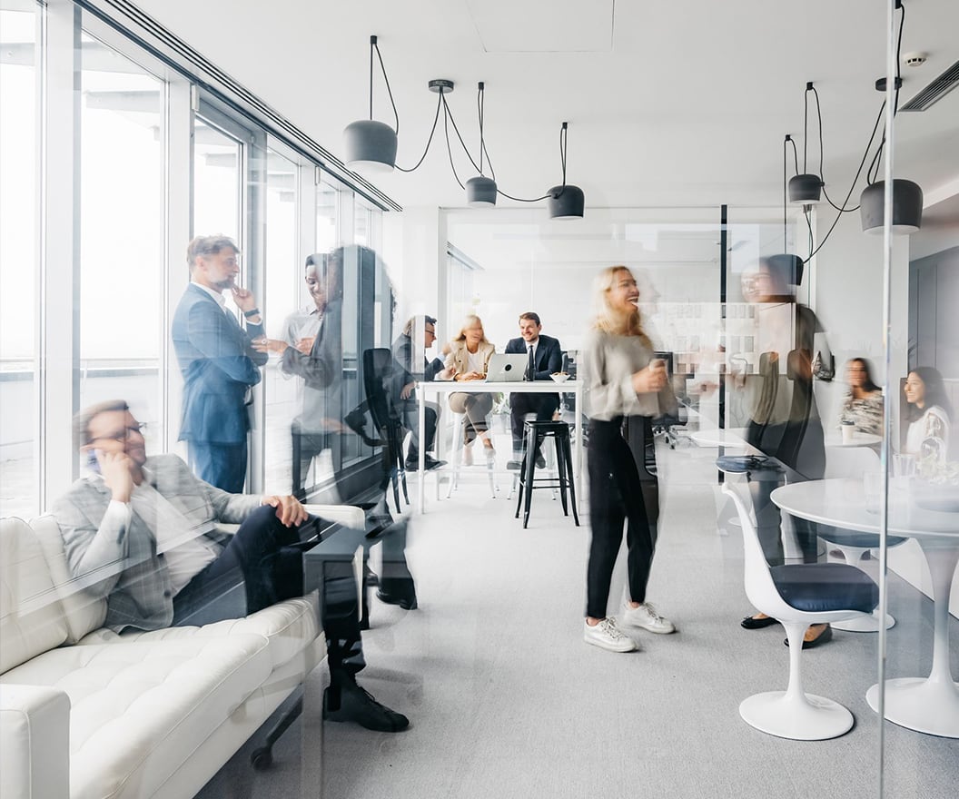 People walking in the office