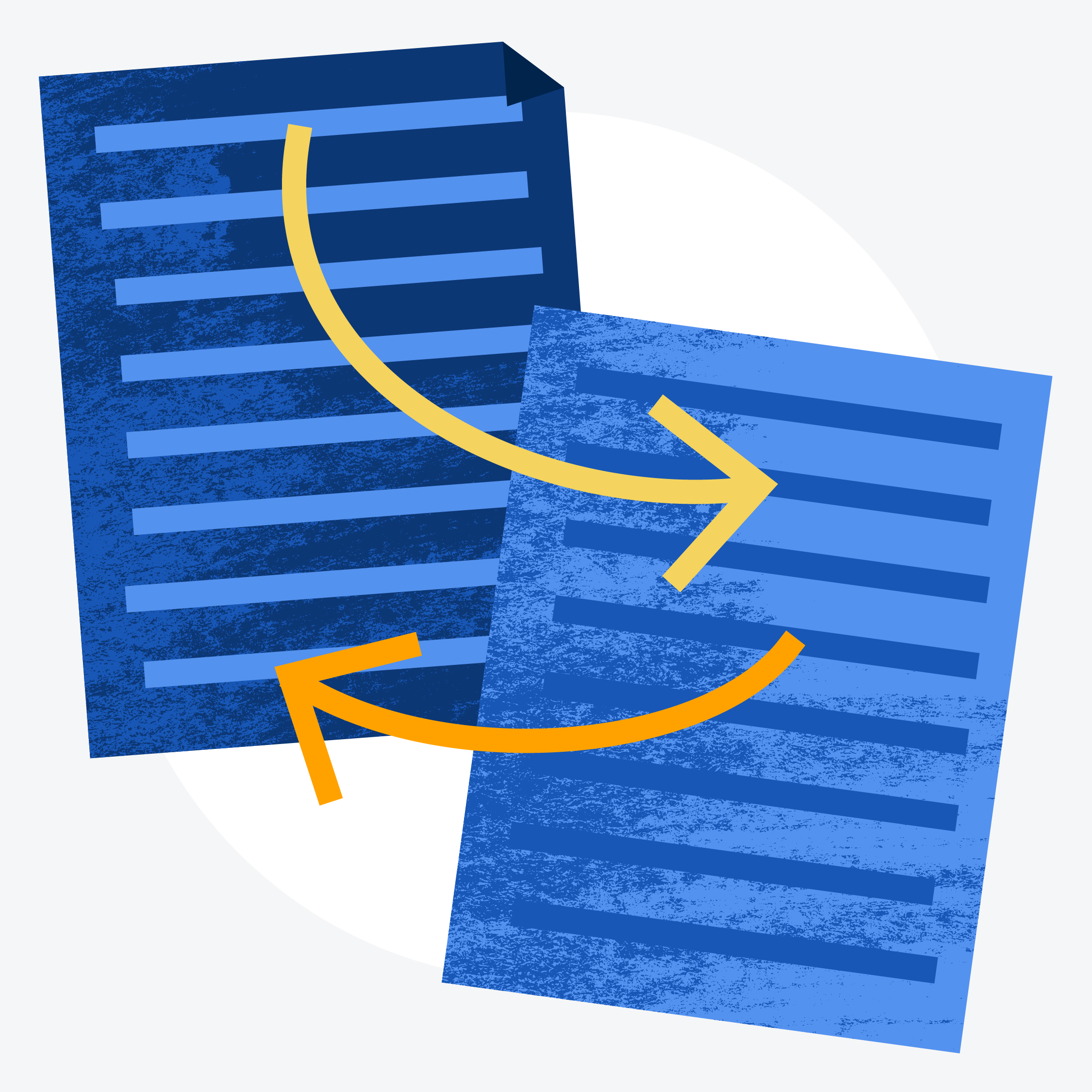 Illustration: Going back and forth between pages in a research paper