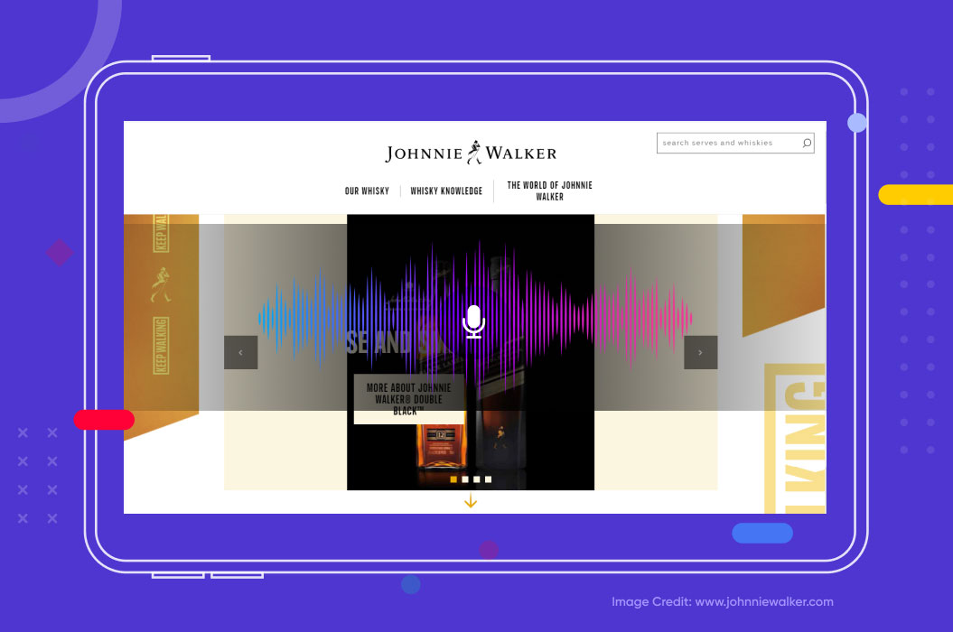 example of voice search from Johnnie Walker