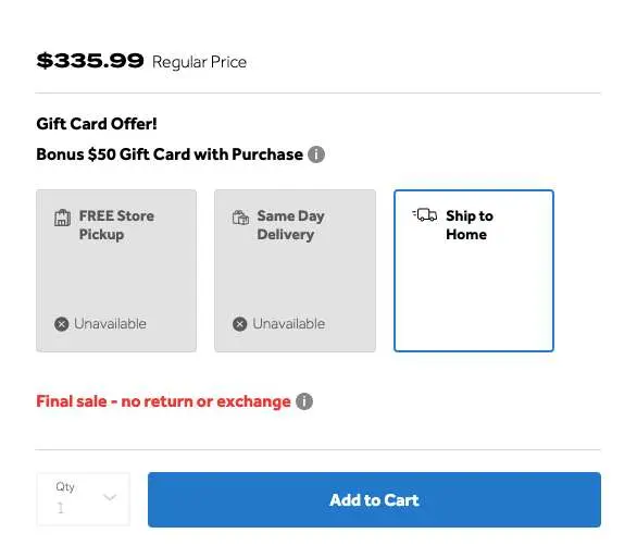 Bed Bath & Beyond features a gift card offer over the primary CTA