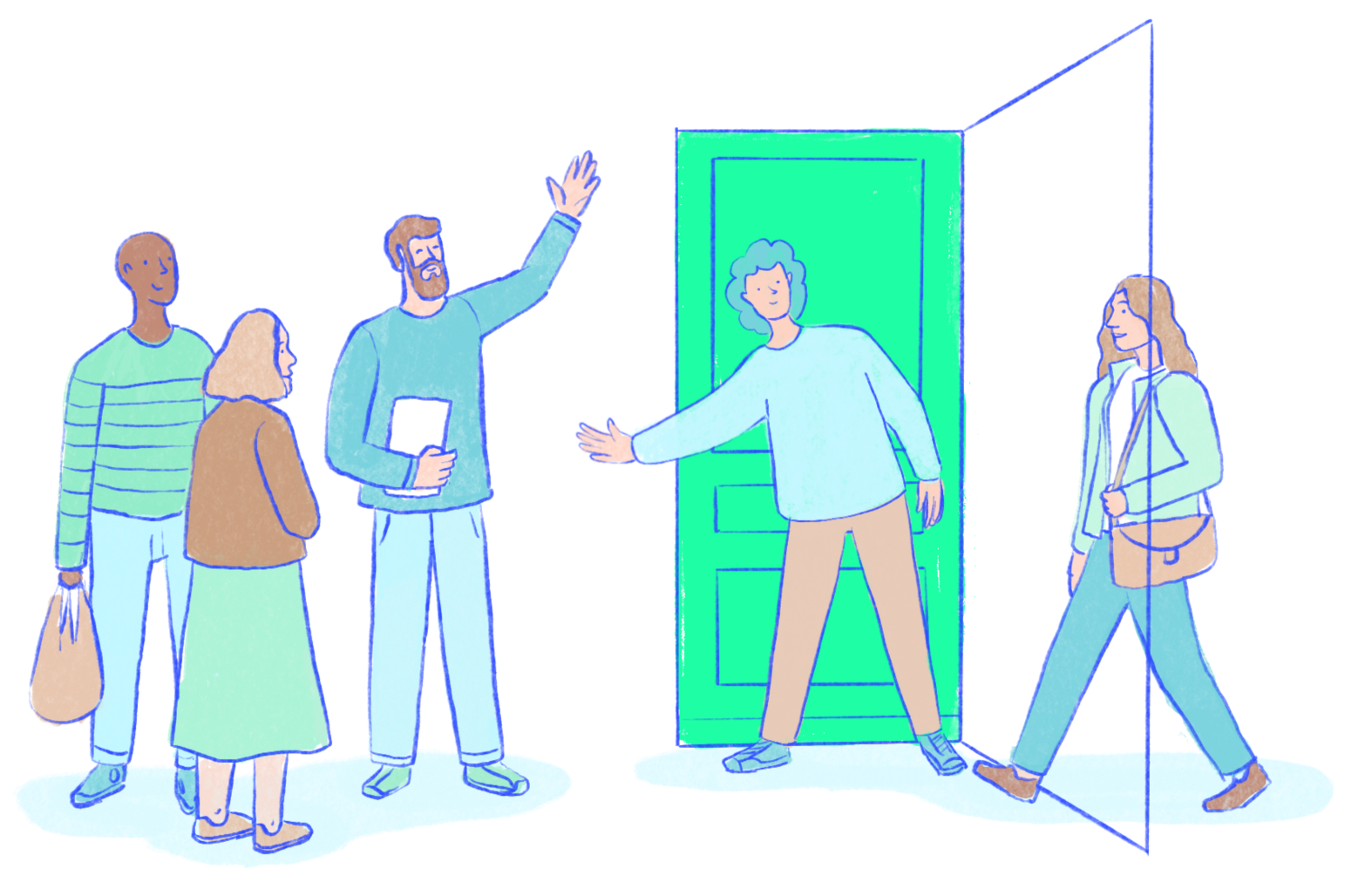 dessin de plusieurs personnages