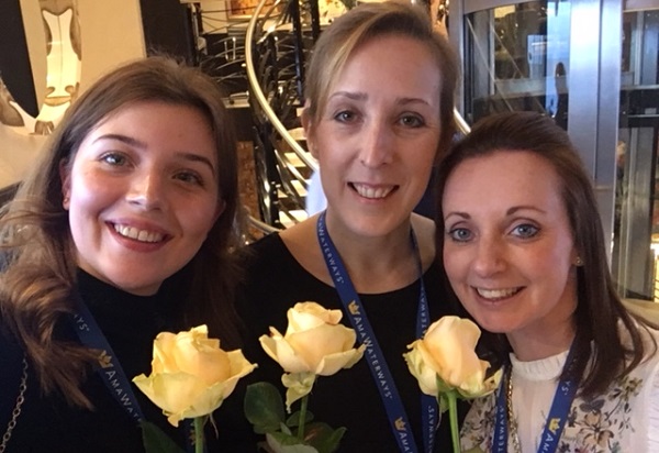 Rayleigh, Carley and Hannah With Roses