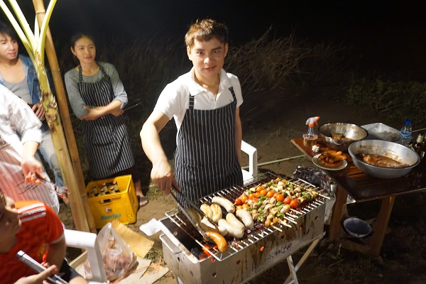 BBQ On A Sandbank During Mekong Cruise