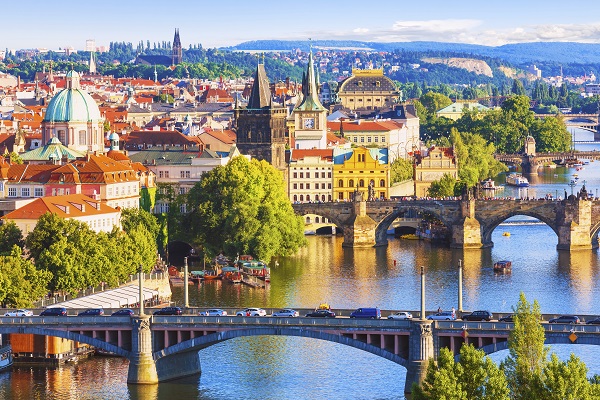 Vltava River Through Prague