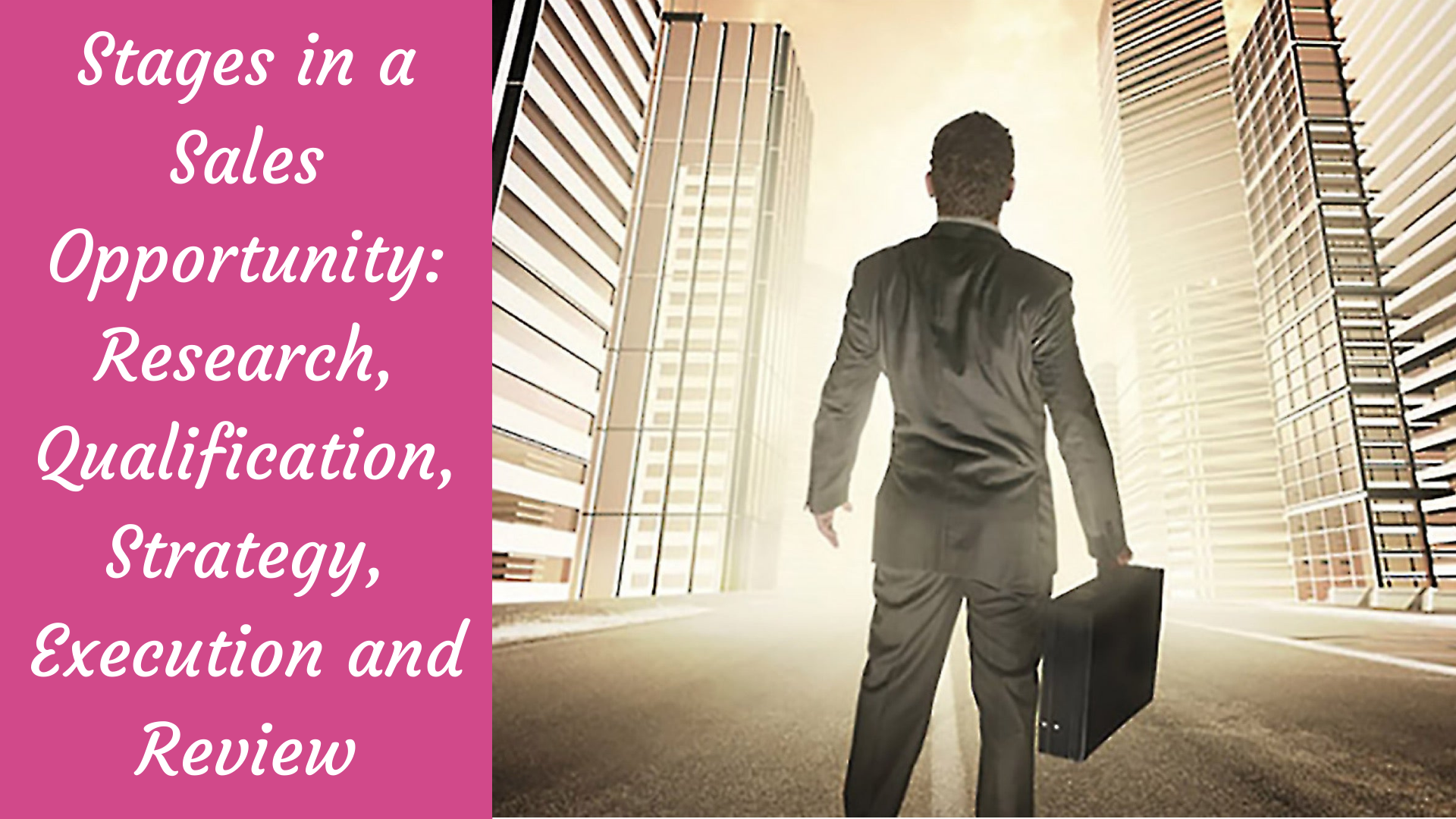 Stages in a Sales Opportunity Research, Qualification, Strategy