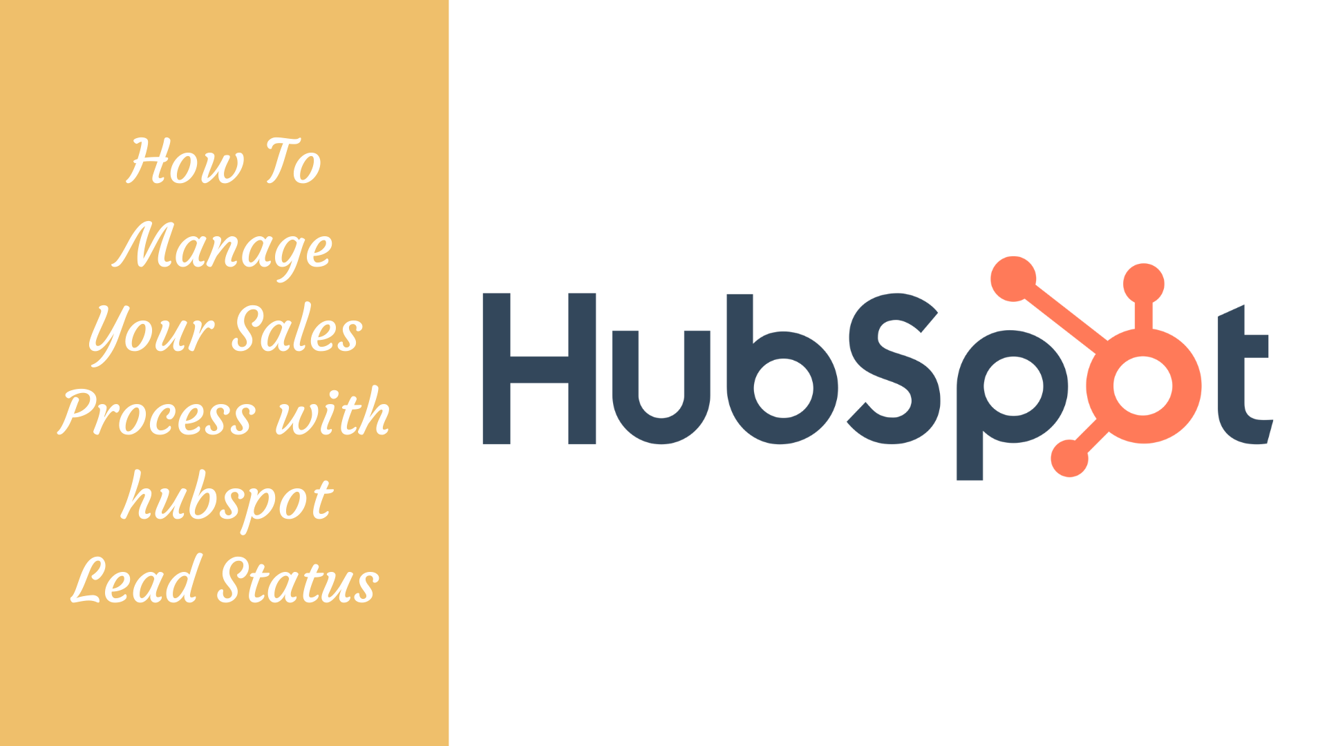 How To Manage Your Sales Process With Hubspot Lead Status