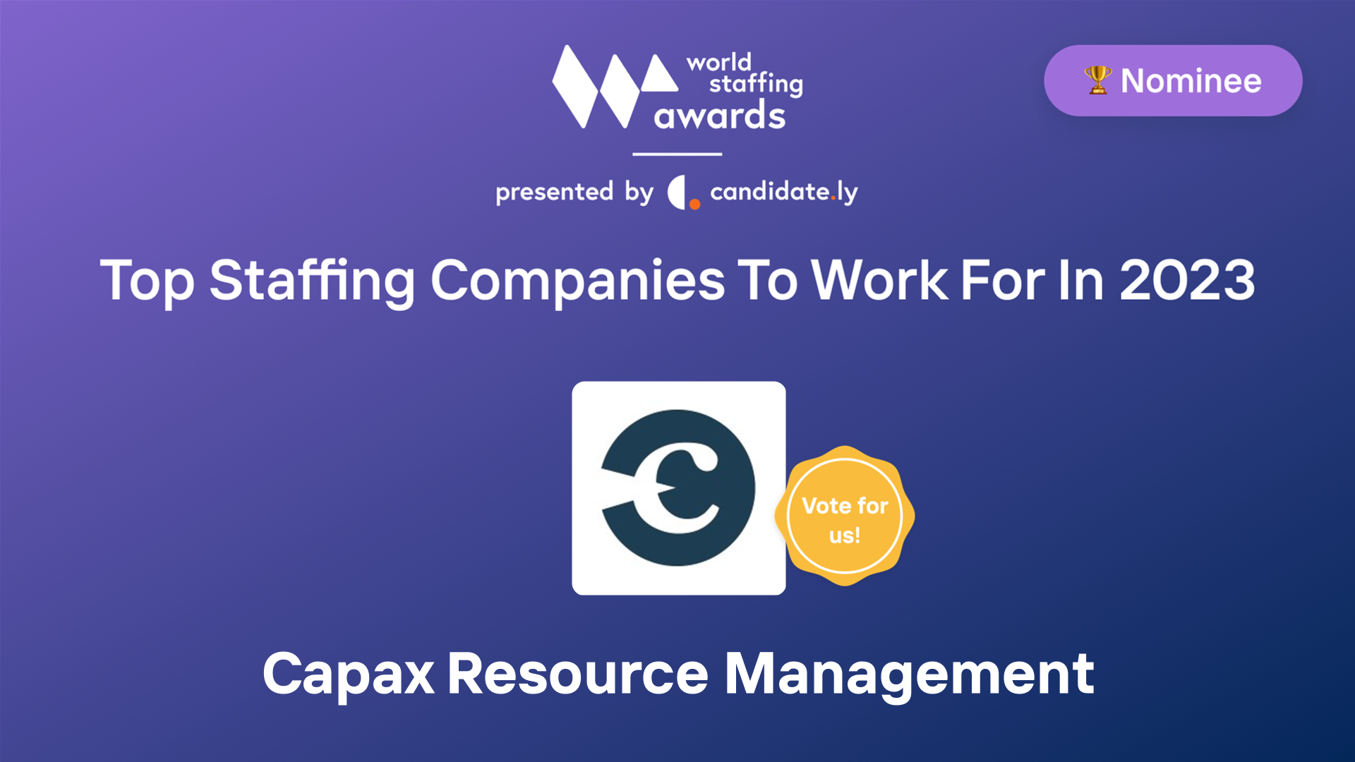 Capax Resource Management - Top Company to work for in 2023 - World ...