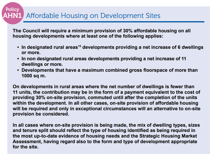 Waverley Affordable Housing Policy S106 Management