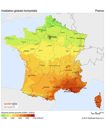 Découvrez le taux d'ensoleillement en France