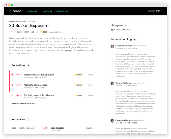 cybersecurity dashboard