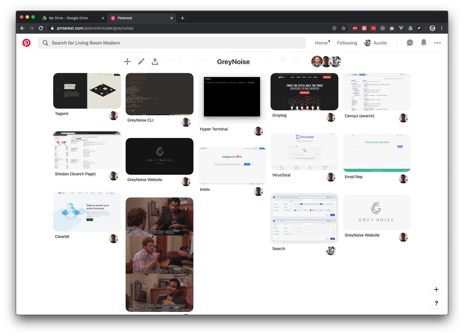 product moodboard