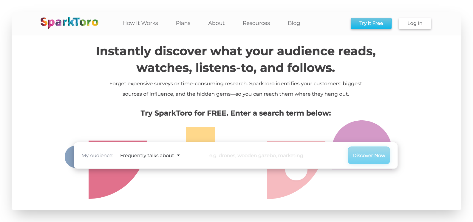 Sparktoro homepage