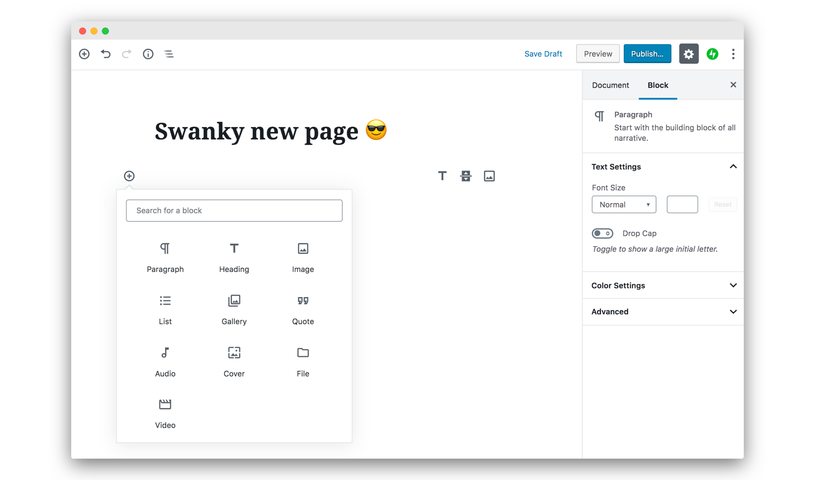 WordPress visual editor