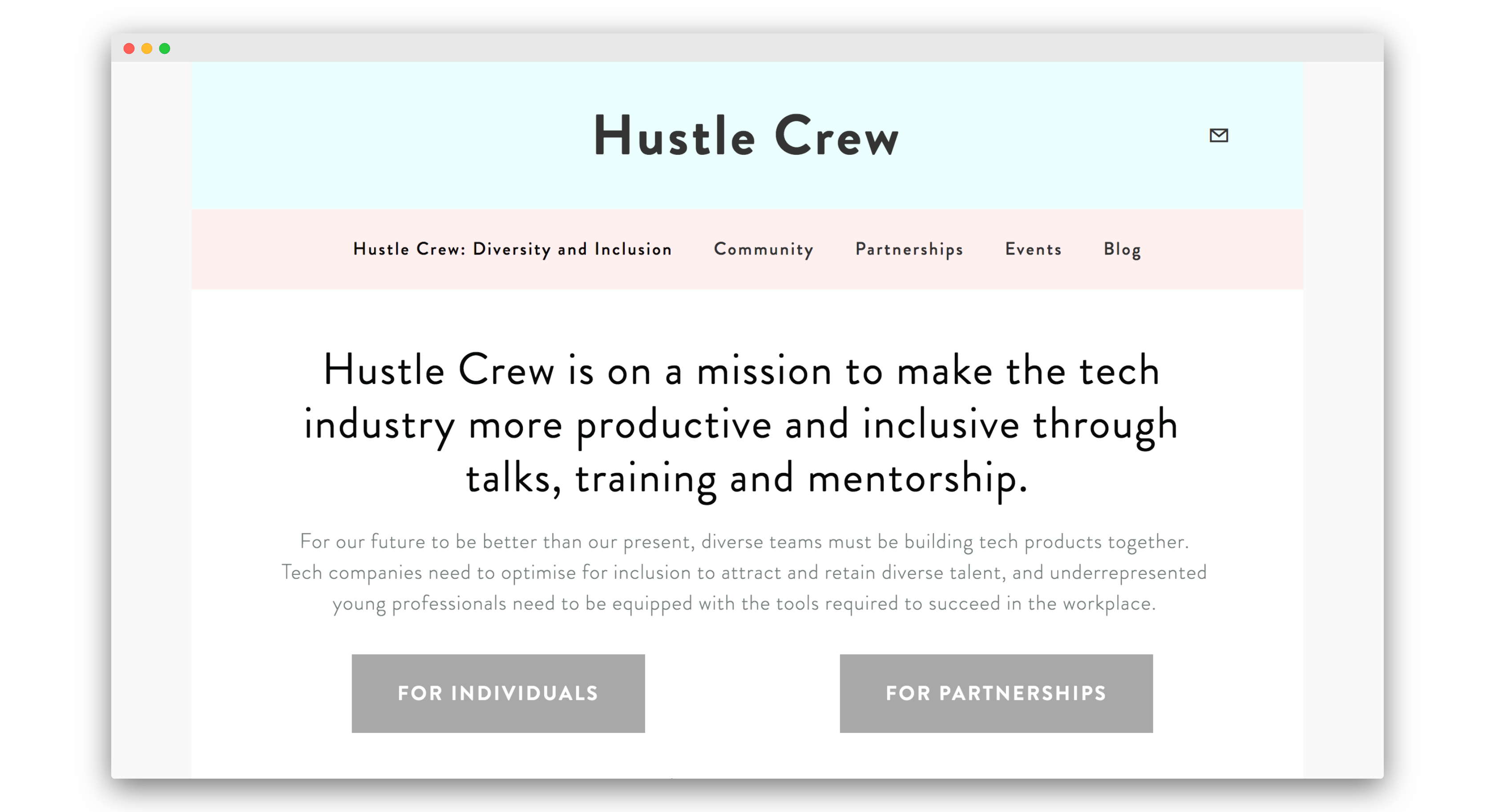 Hustle Crew's homepage