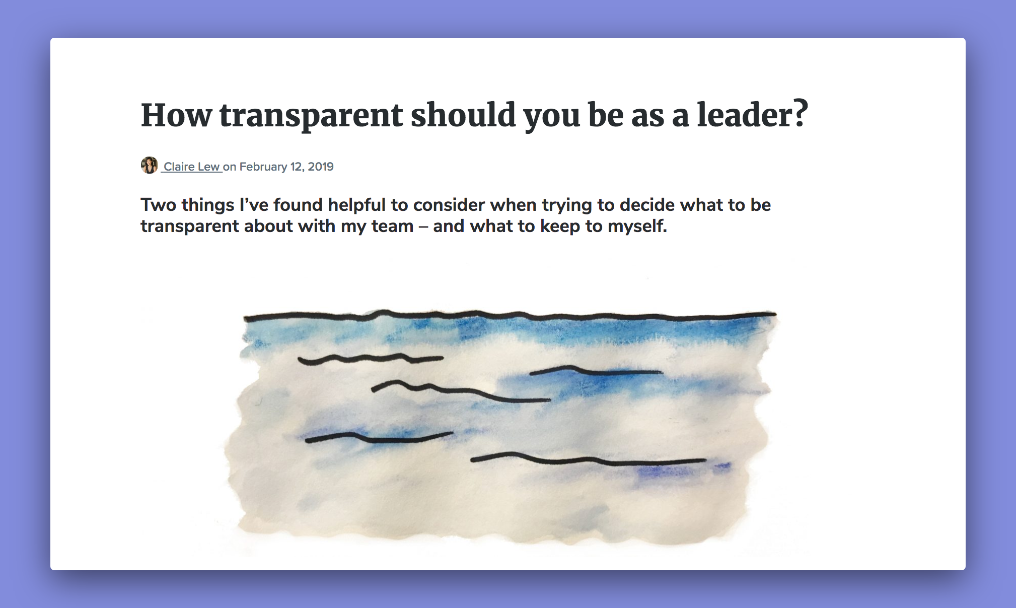 Know Your Team transparency