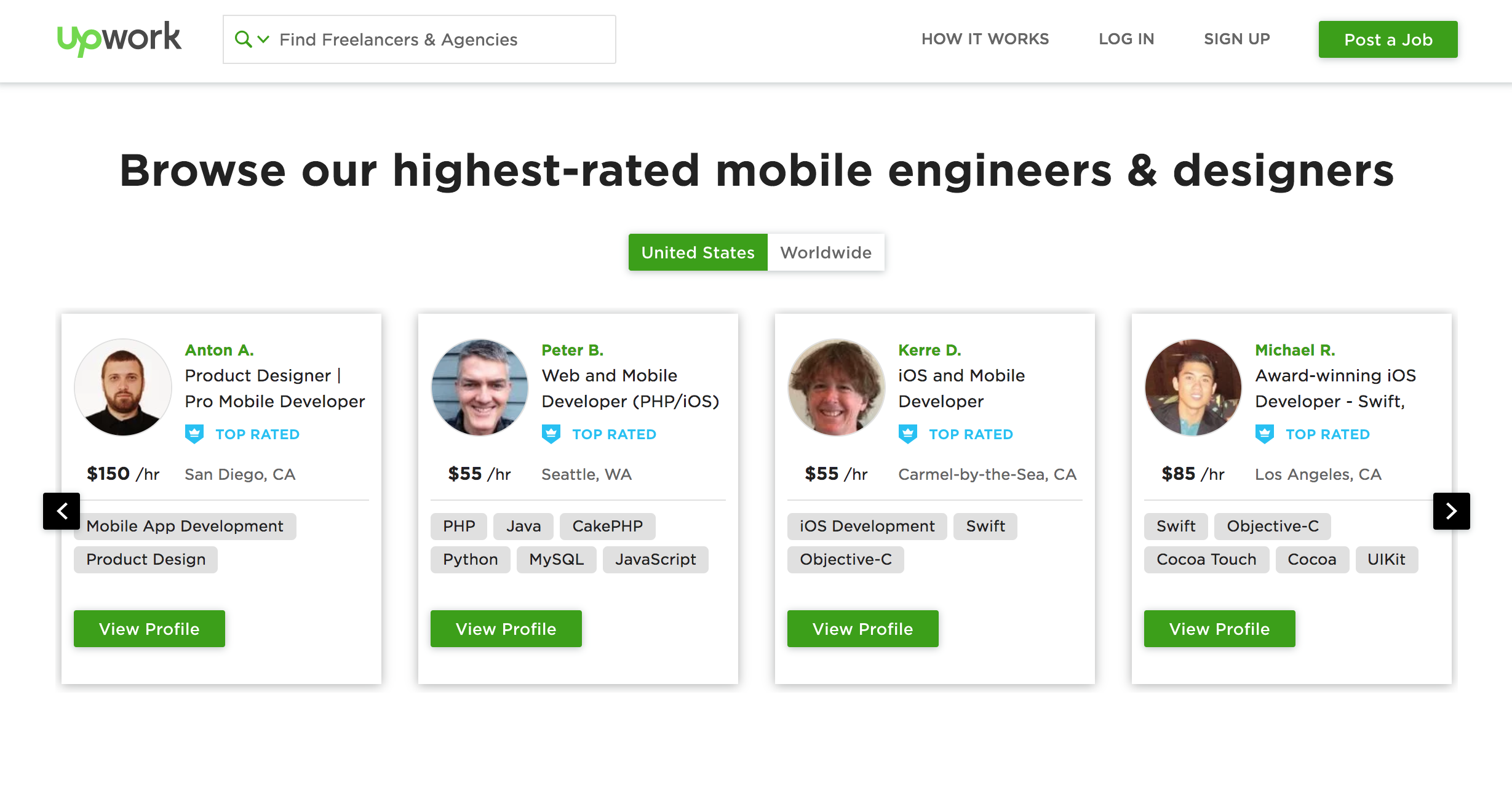 freelance mobile developers