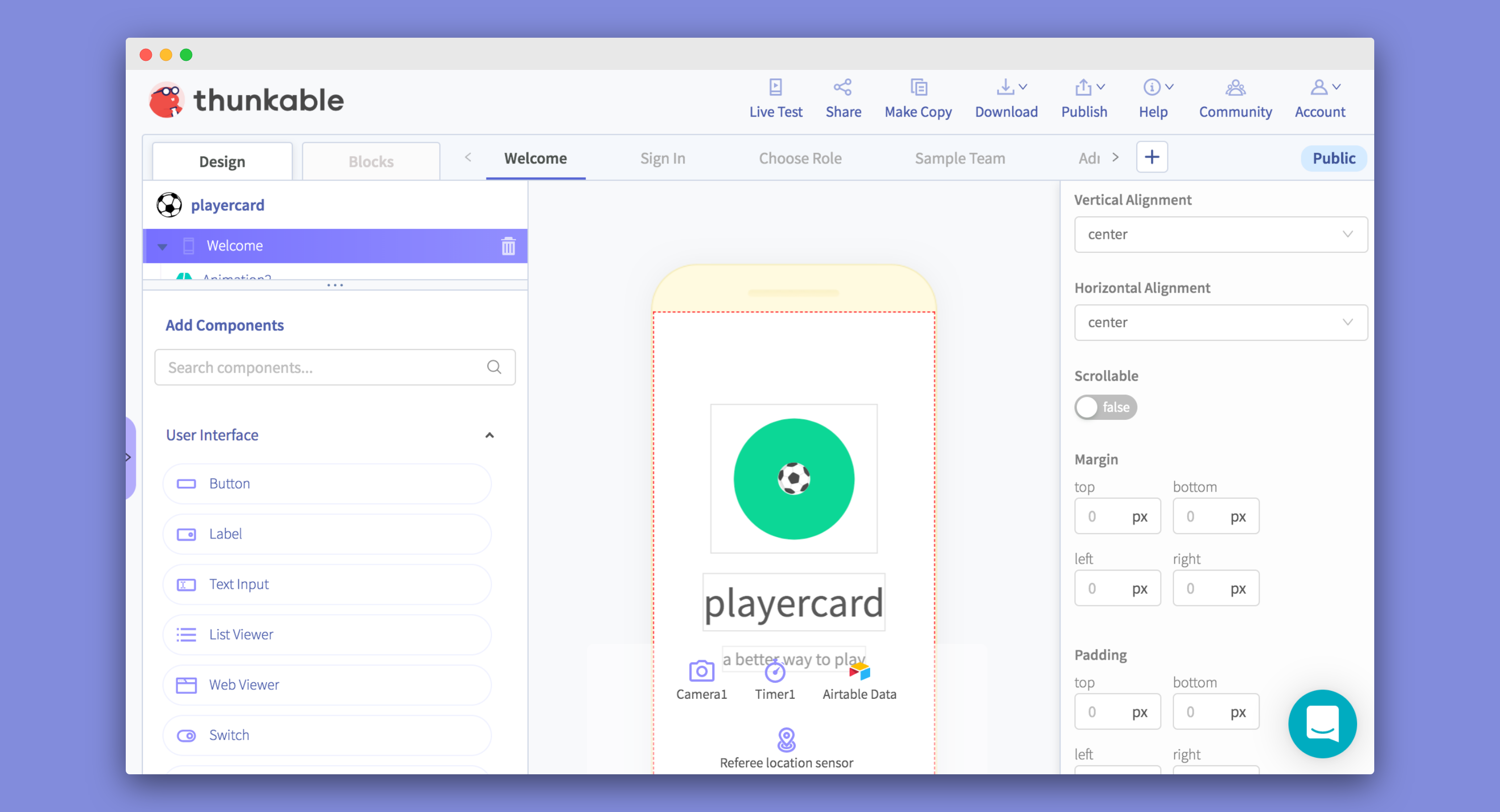 nocode app idea prototype