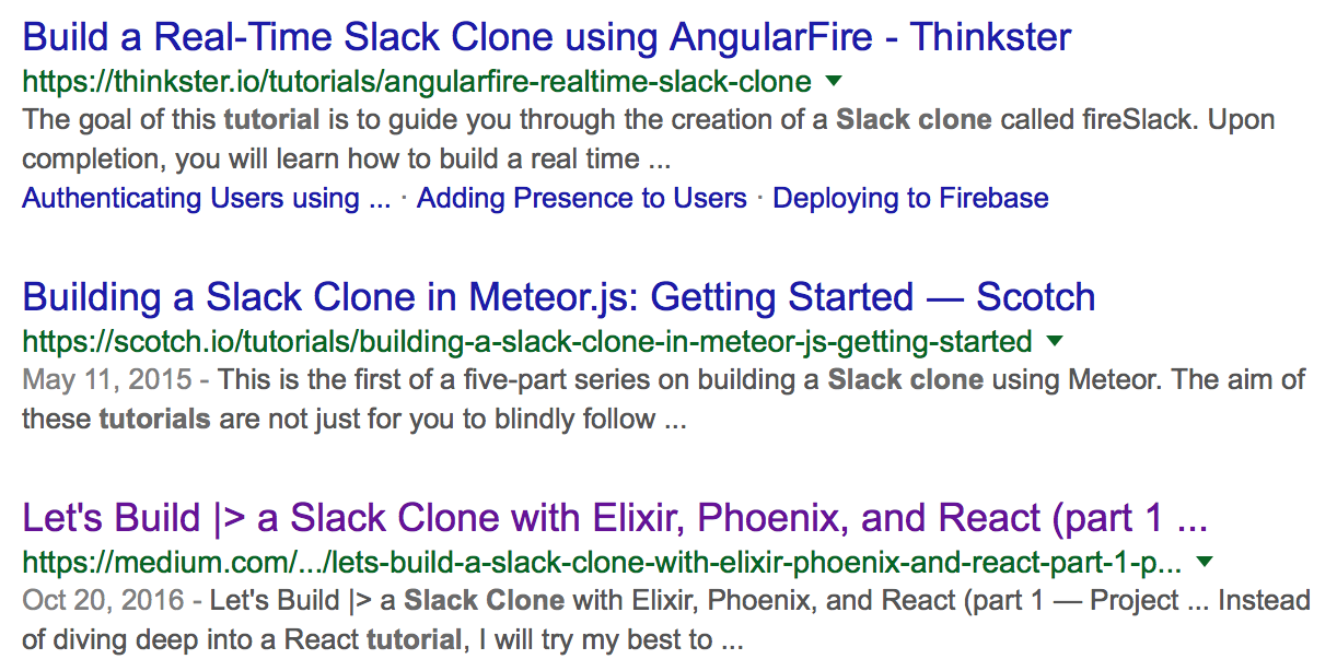 Google Search Result Listings for Apps
