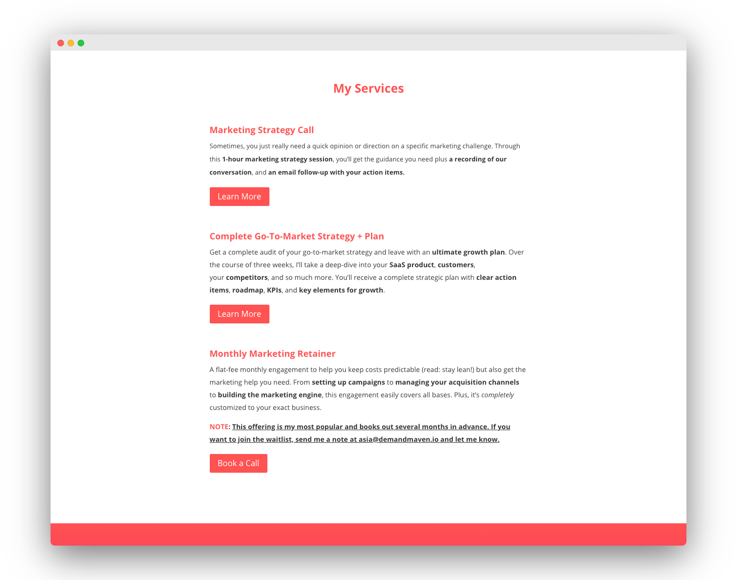 3 tiers of productized services on DemandMaven