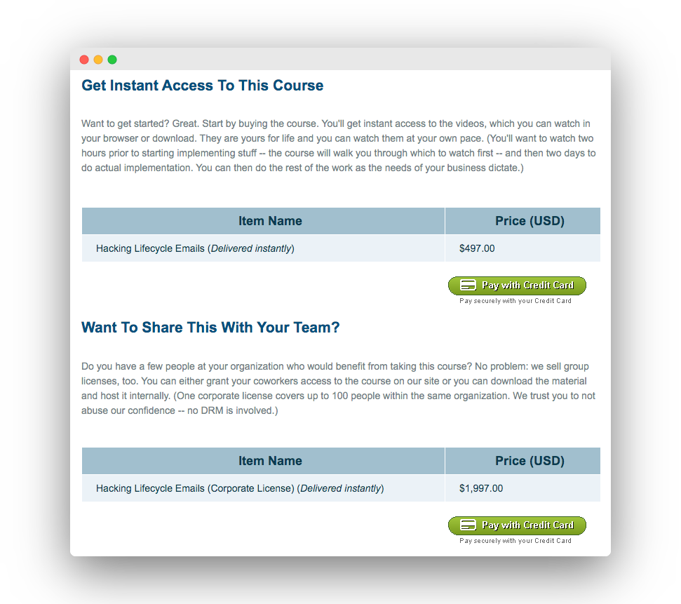 productized course offering