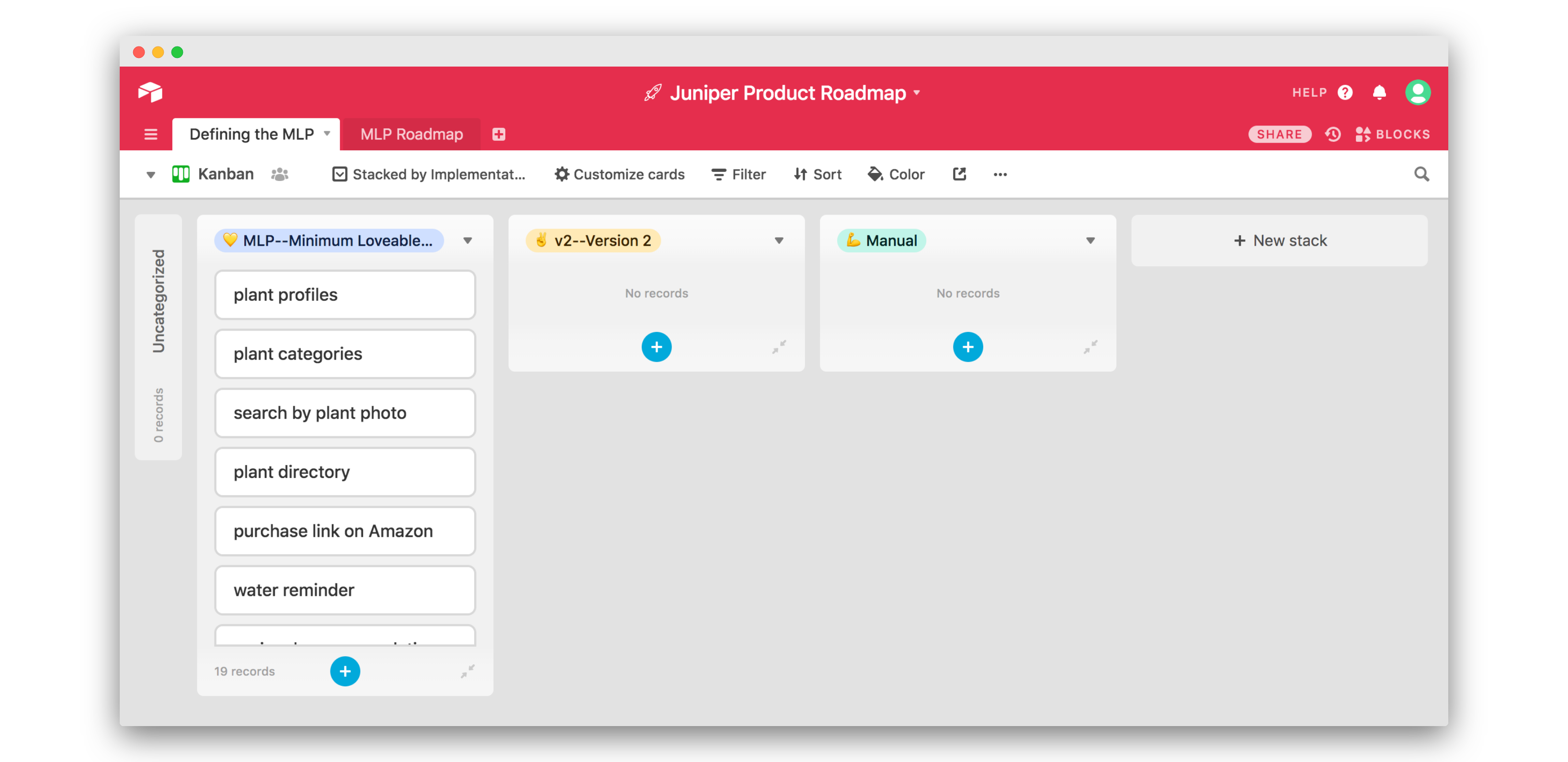 create an MVP feature list