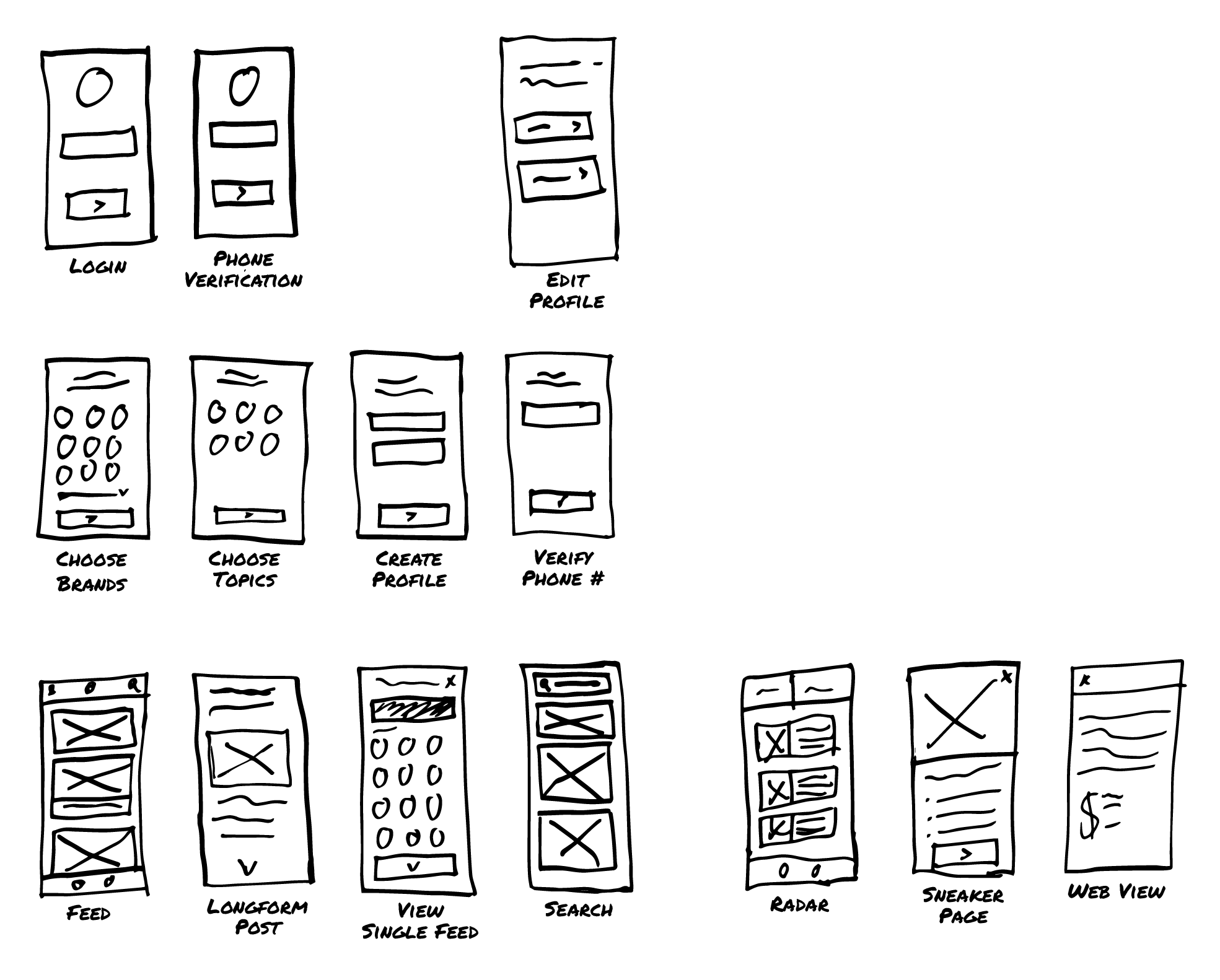 app design sketches