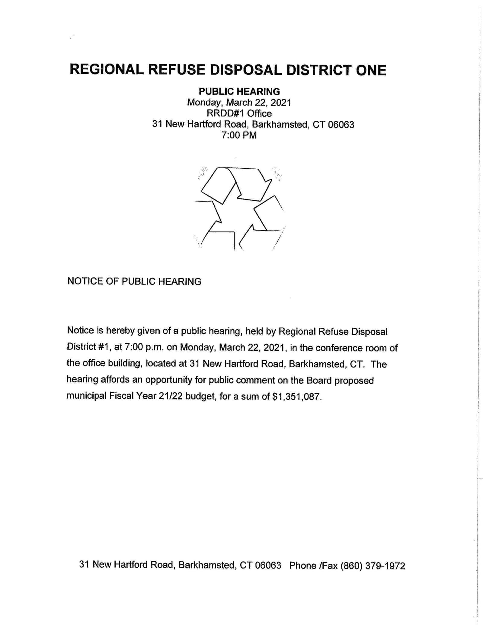 News & Updates Town of Barkhamsted, CT