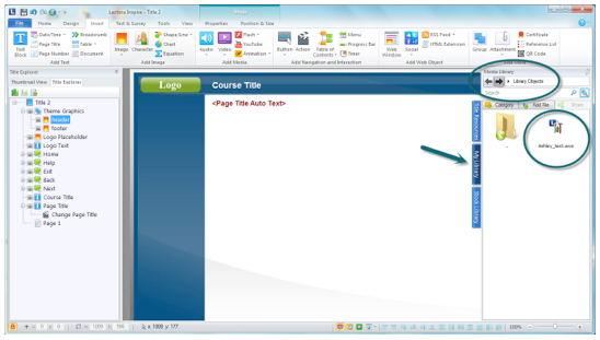 Save Library Objects in Media Folder