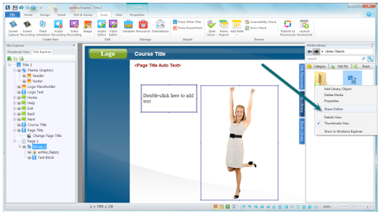 Sharing Library Objects is Quick and Easy