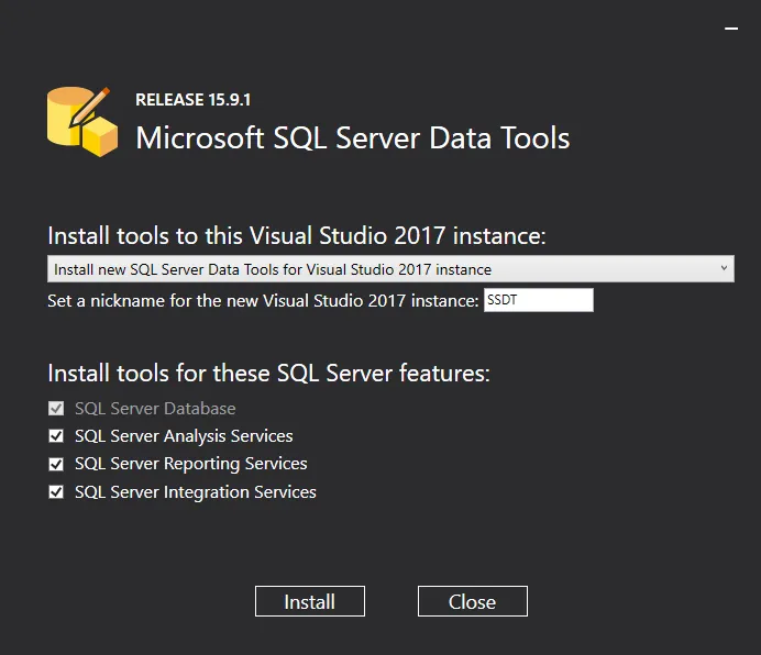 Microsoft SQL Server Data Tools