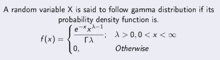 Gamma Distribution Formula