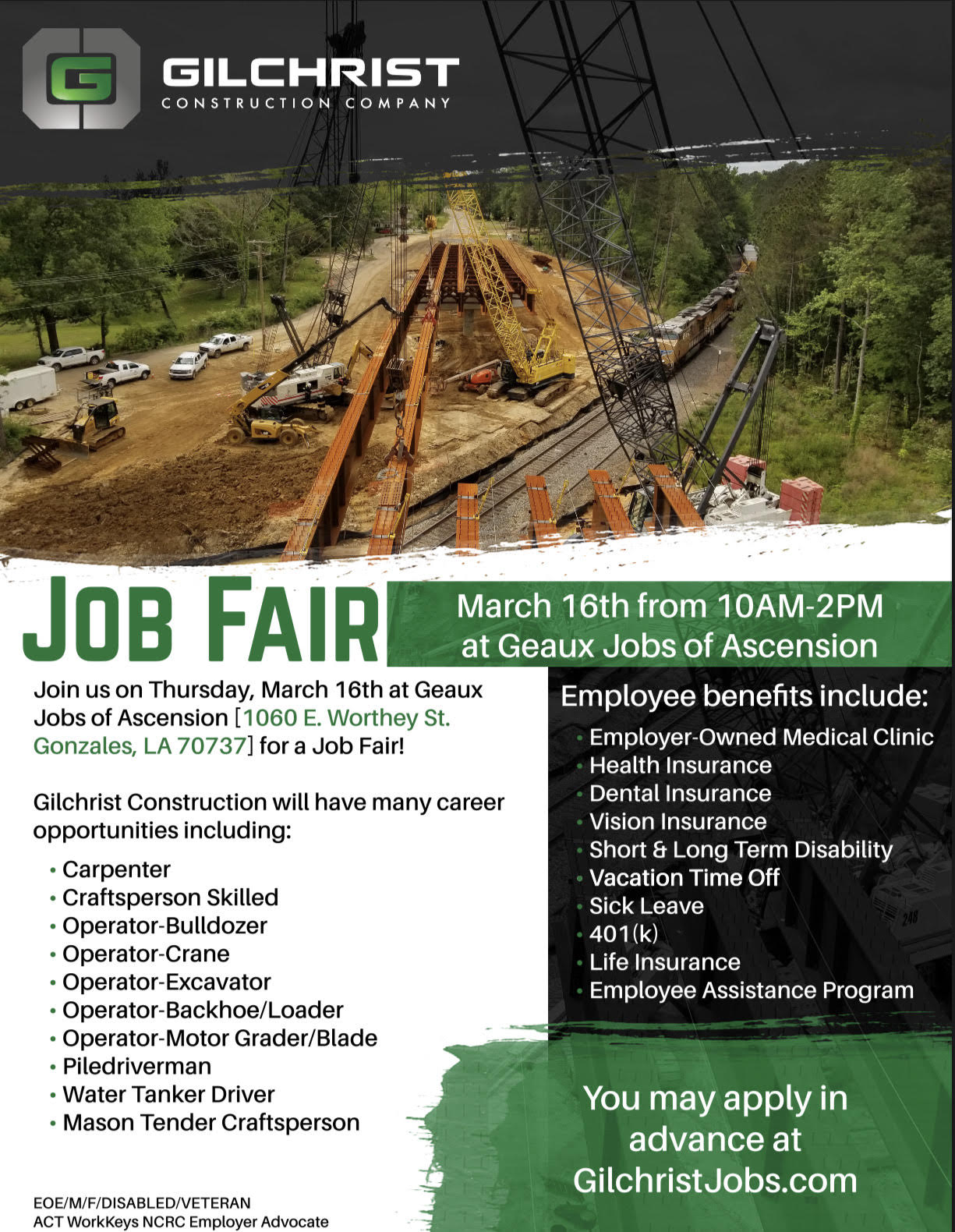 Ascension Parish Jobs Fair Geaux Jobs of Louisiana