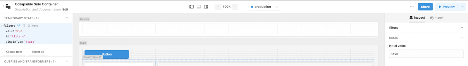 temp state set to true as default