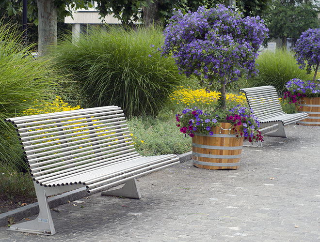 Parkbänke Brugg Stadtzentrum