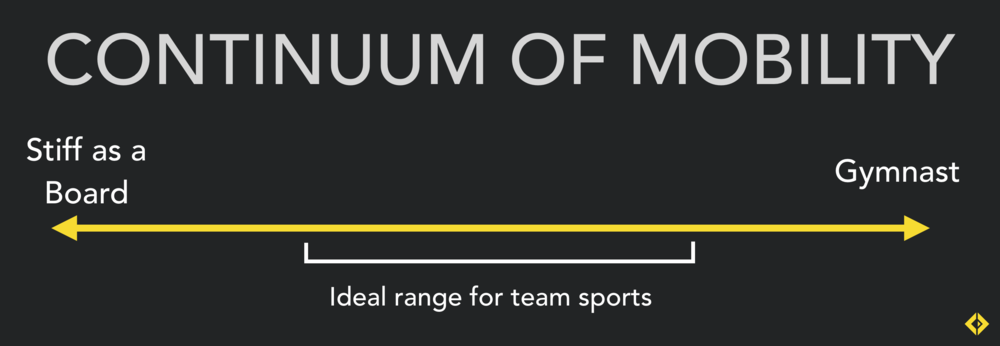 The goal is to have adequate flexibility for your sport and position, maximum flexibility is just as dangerous as excessive stiffness.