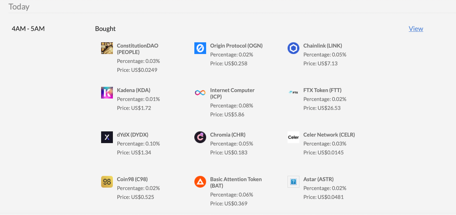 Shrimpy app crypto trading history of a leader