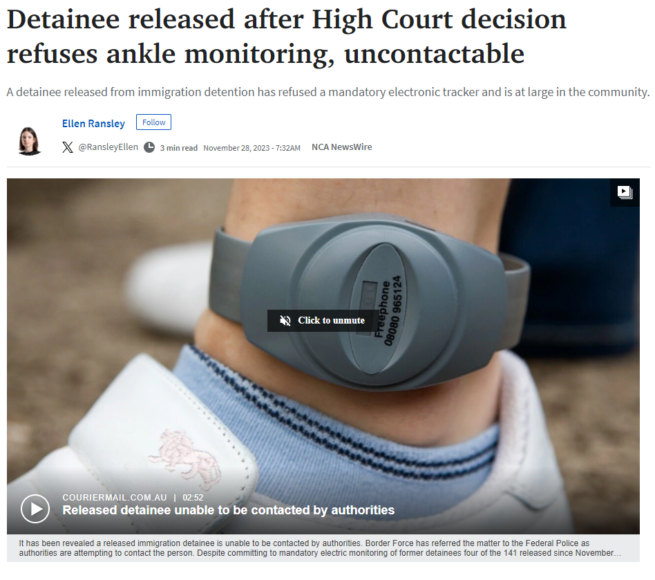 Detainee released after High Court decision refuses ankle monitoring ...