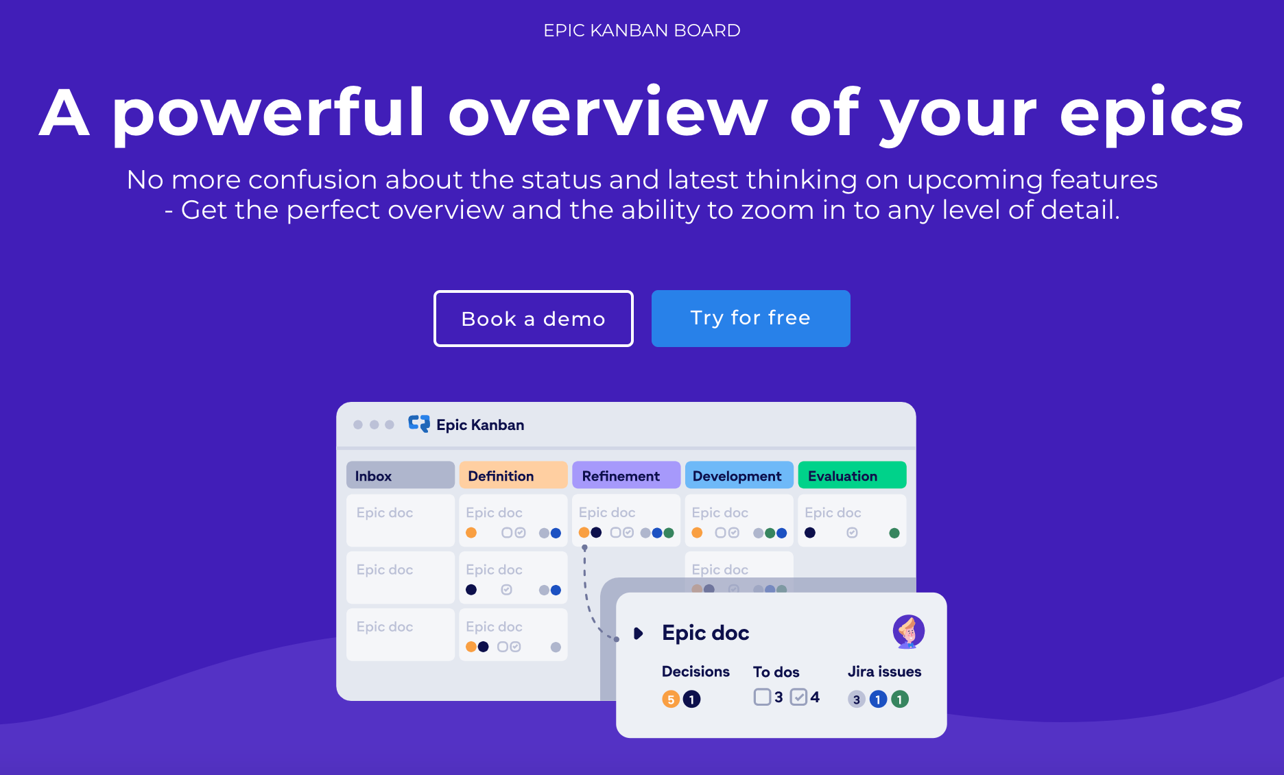 Epic kanban board Delibr