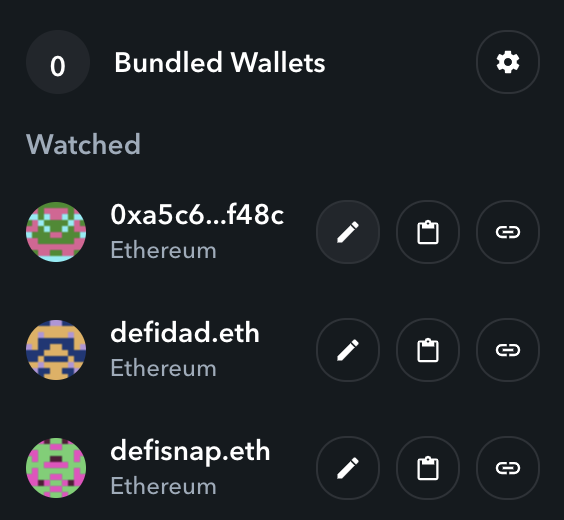 Edit your wallet names on Zapper