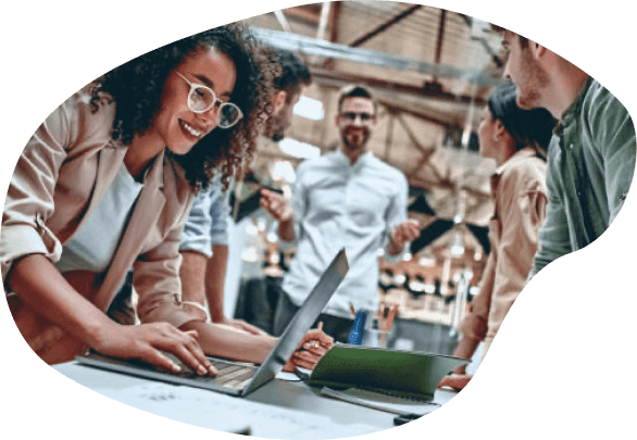 image of a team of office workers