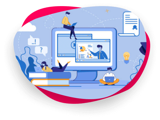 Cartoon image of software.