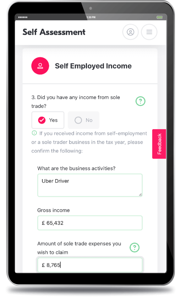 Mockup of a mobile with Crunch self assessments on screen.