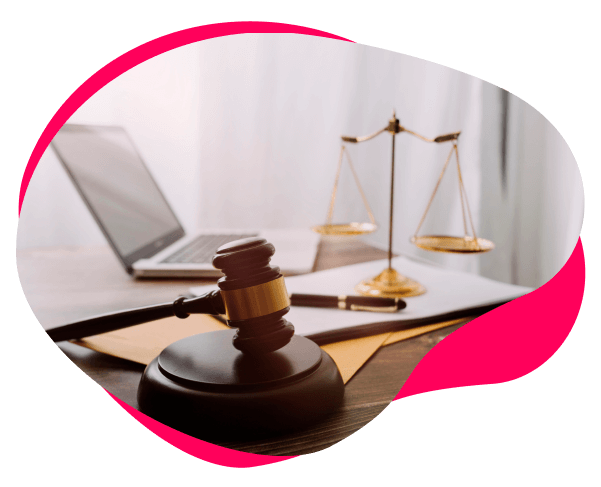 Image of legal equipment and a laptop.