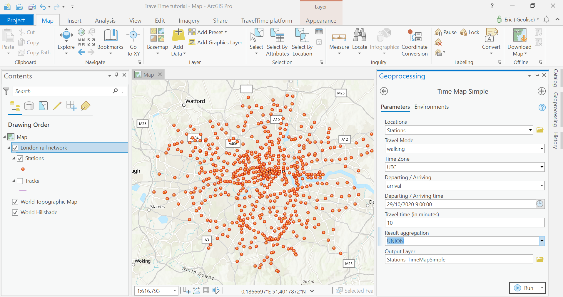 public transport network analysis in arcgis