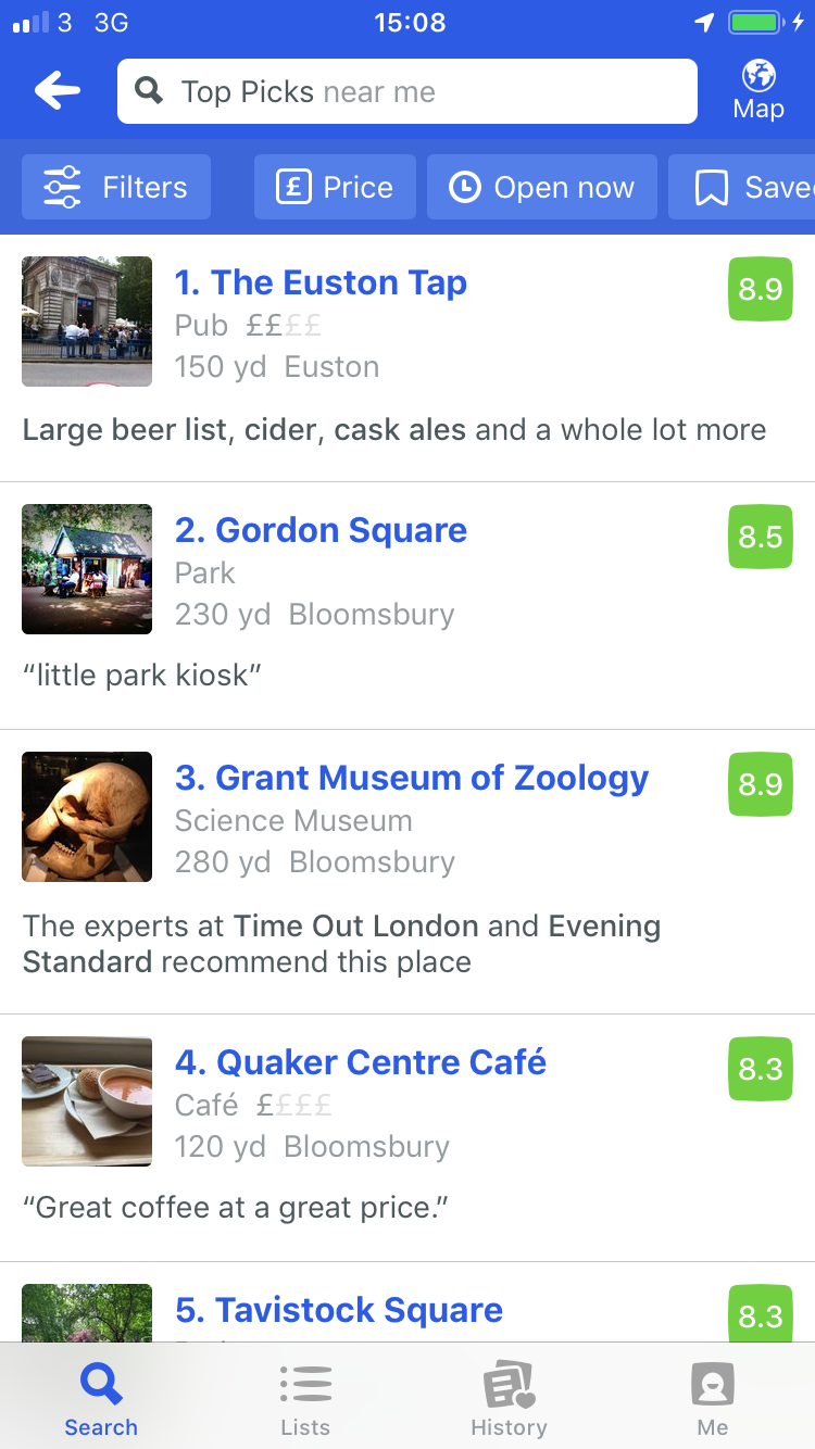 fourquare-app-retail-web-design