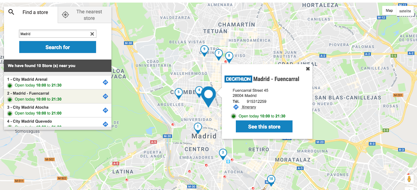 Decathlon-spain-store-locator-pages