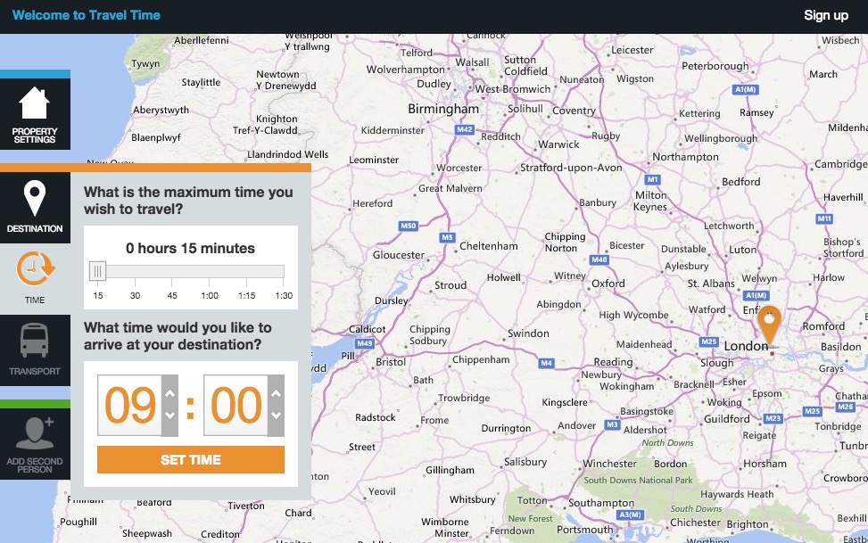 propertywide time search