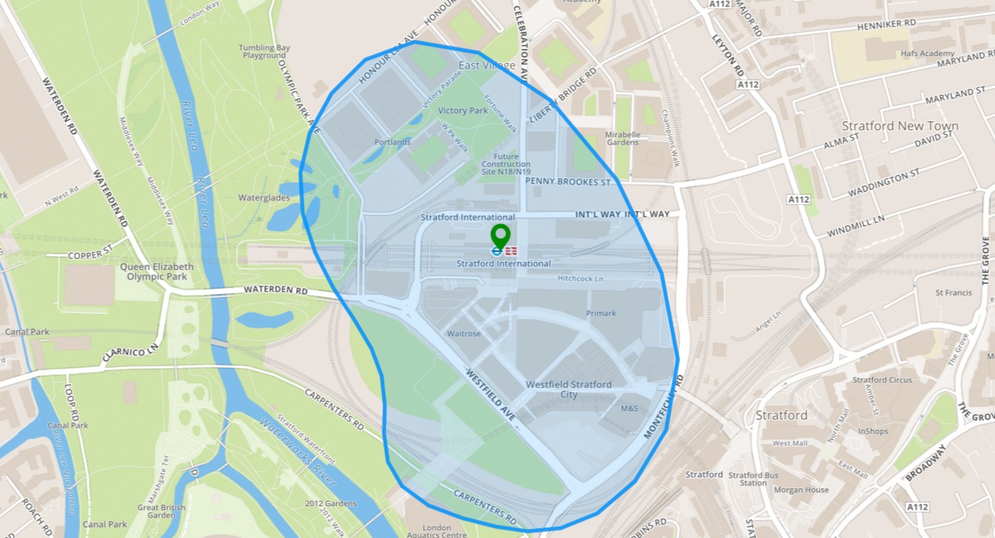 London tube zones stratford international